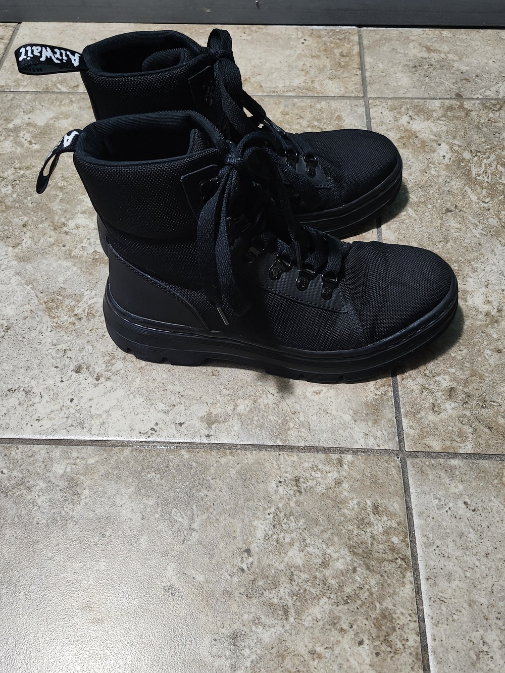 Dr. Martens Combs Black Combat Boots
